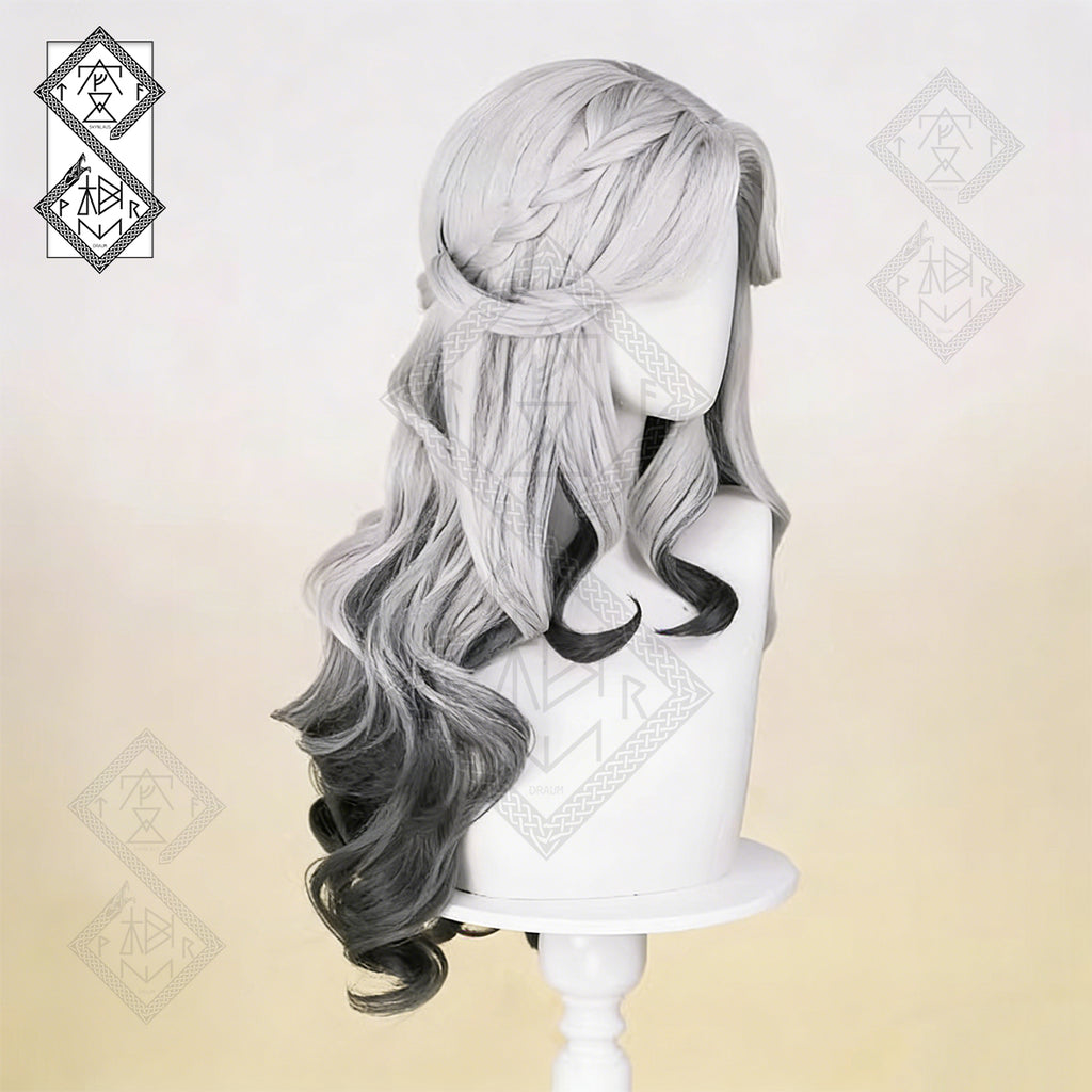 Identity V Psychologist Everlasting Night Cosplay Wig – Long Black Ombre Curly Wig Witch Style