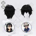 Sword Art Online Kirito Cosplay Wig – Short Black Anime Wig with Realistic Scalp Bangs