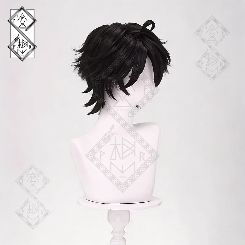 Identity V Prisoner Cosplay Wig – Black Split Ponytail Wig with Clip (Esports Ver.)