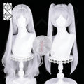 Frieren Beyond Journey's End Frieren Cosplay Wig – Long Straight Hair with Ponytail, Realistic Hairline, Heat Resistant(Style 1 - Tied Hairstyle)
