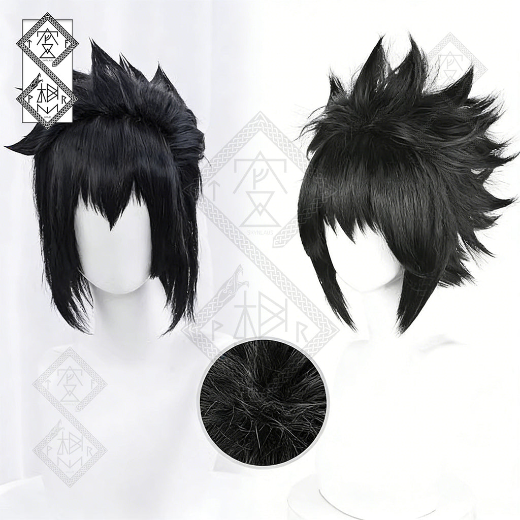 Naruto Sasuke Uchiha Cosplay Wig – Classic Spiky Up Style Heat Resistant Synthetic Hair Natural Hairline for Halloween & Comic Con (Ver.1)