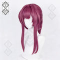 Honkai: Star Rail Kafka Cosplay Wig – Pre-Styled Integrated Ponytail, Natural Look, Heat-Resistant Synthetic Hair(Short wig base + jaw clip ponytail + wig cap)