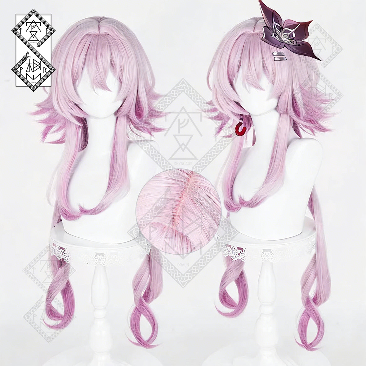 March 7th Evernight Cosplay Wig – Honkai Star Rail Pink Anime Wig Heat Resistant for Costume & Halloween