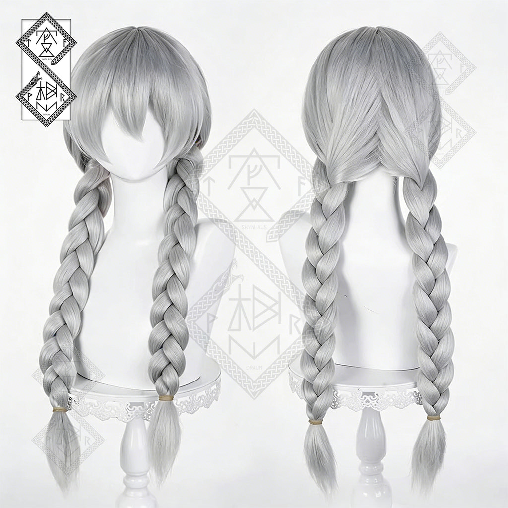 Zootopia Judy Hopps Cosplay Wig – Thick Fluffy Synthetic Hair for Costume, Anime & Halloween(Ver.1 Double Twist Braid)