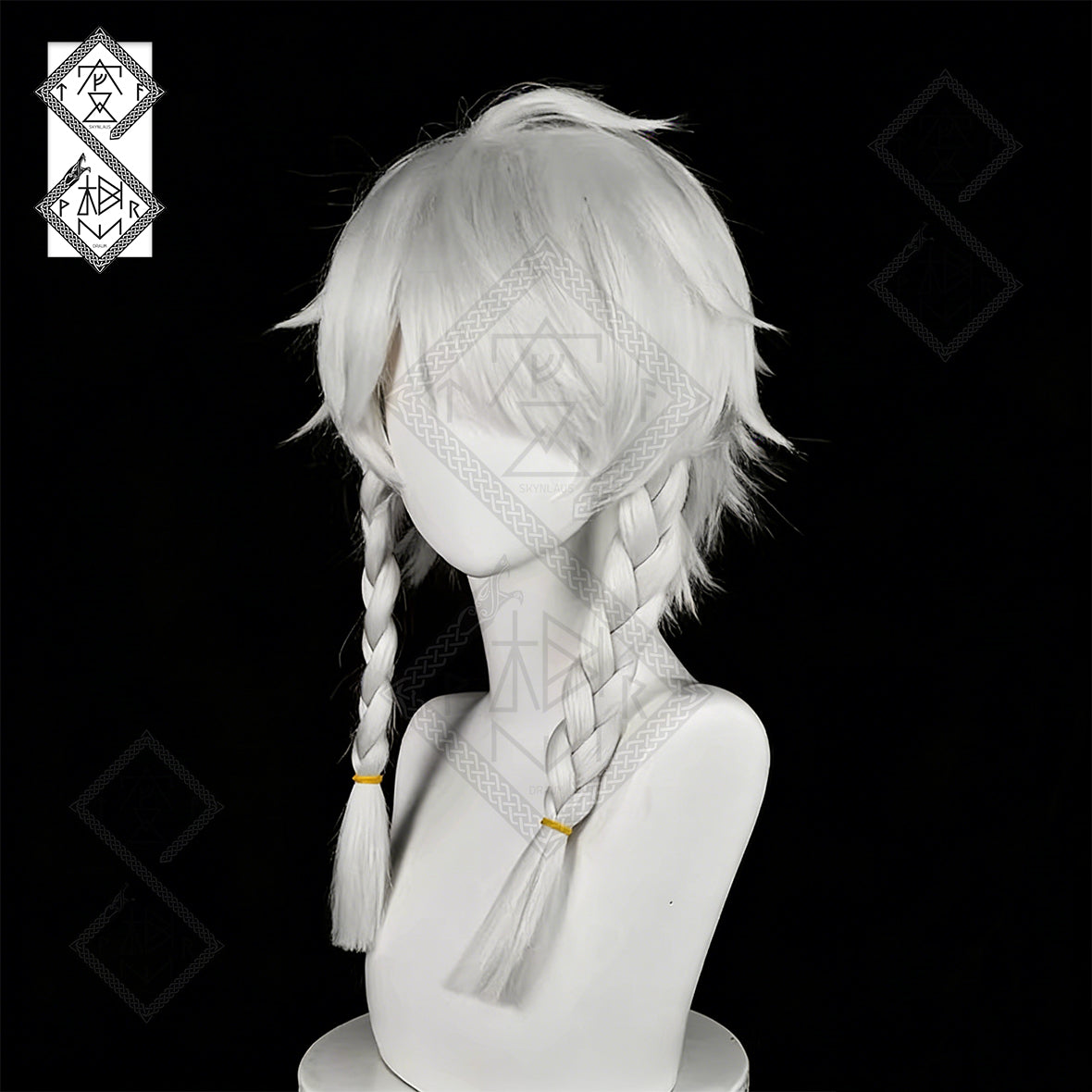 Identity V Seer White Cosplay Wig – Pre-Styled Fluffy Hair, Heat Resistant Synthetic Anime Wig