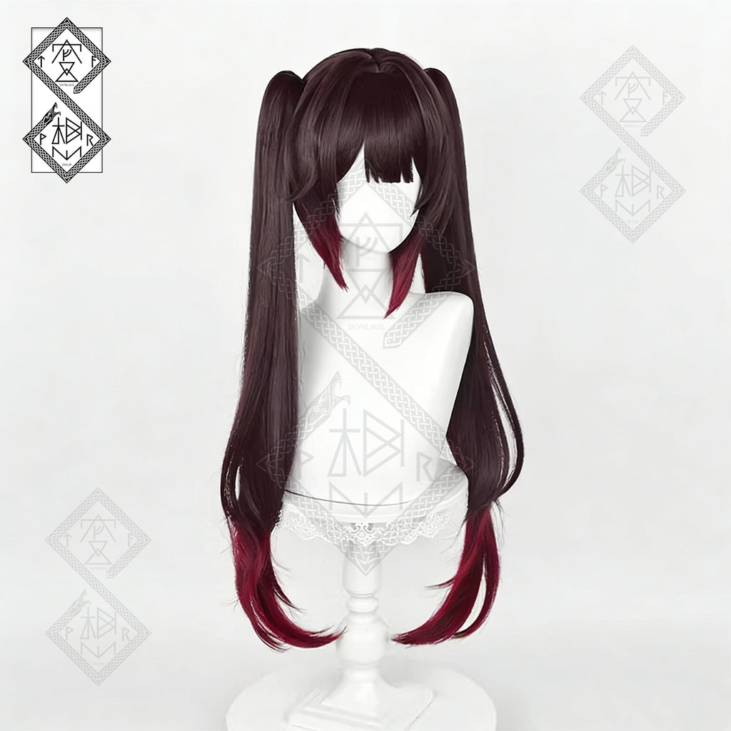 Honkai: Star Rail Sparkle Cosplay Wig – Gradient Two-Tone Ponytail with Clip, Heat Resistant Synthetic Hair