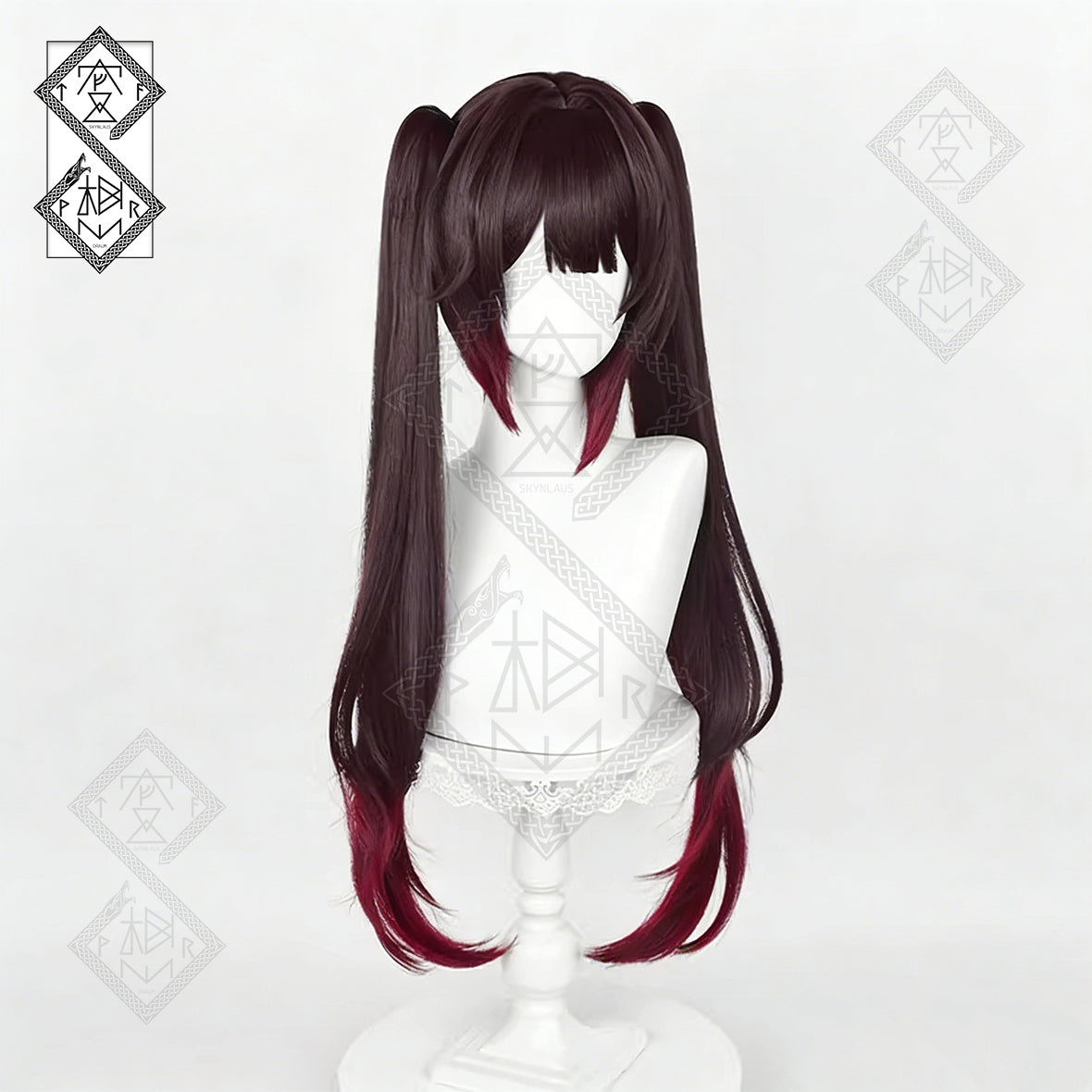 Honkai: Star Rail Sparkle Cosplay Wig – Gradient Two-Tone Ponytail with Clip, Heat Resistant Synthetic Hair