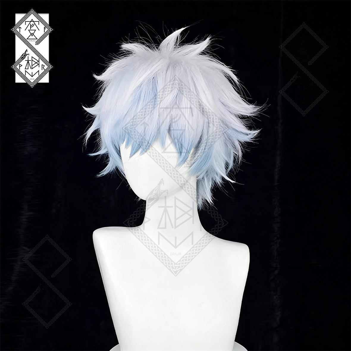 Gintama Gintoki Sakata Cosplay Wig – Custom Gradient Hair, Fluffy Mixed Fiber Edition