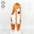 Persona 5 Futaba Sakura Cosplay Wig – Long Orange Hair, Heat Resistant