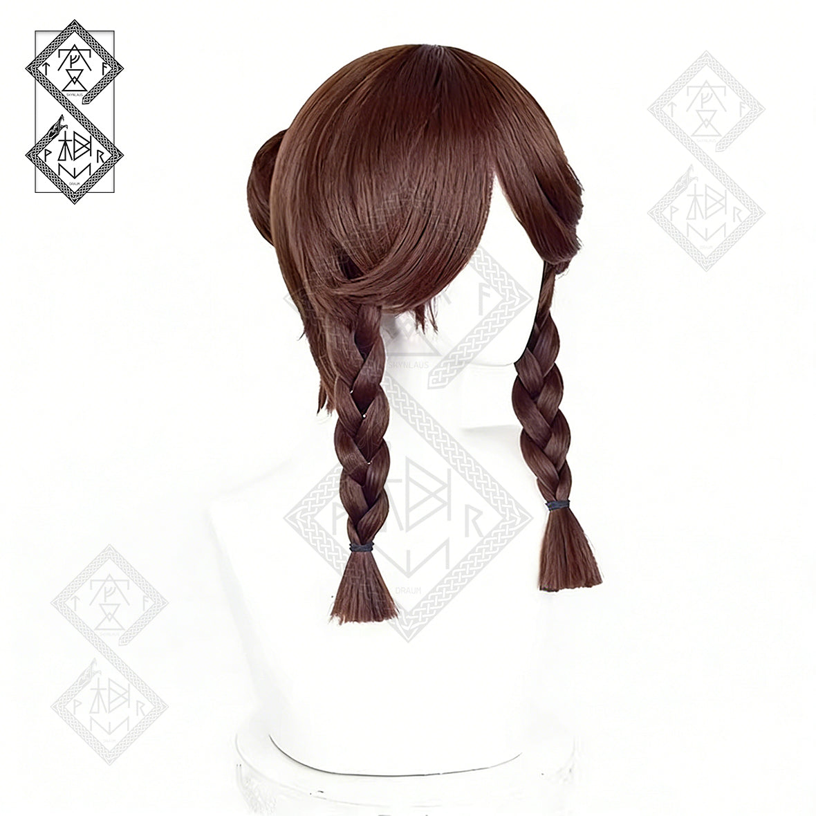 Identity V Gardener Cosplay Wig – Brown Side Braids, Heat Resistant