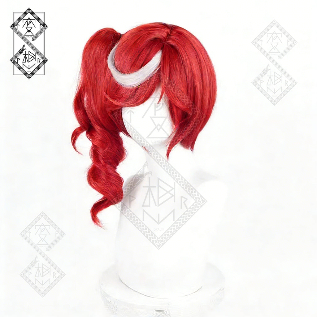 Identity V Red-Haired Witch Priestess Cosplay Wig – Maid Outfit, Heat Resistant