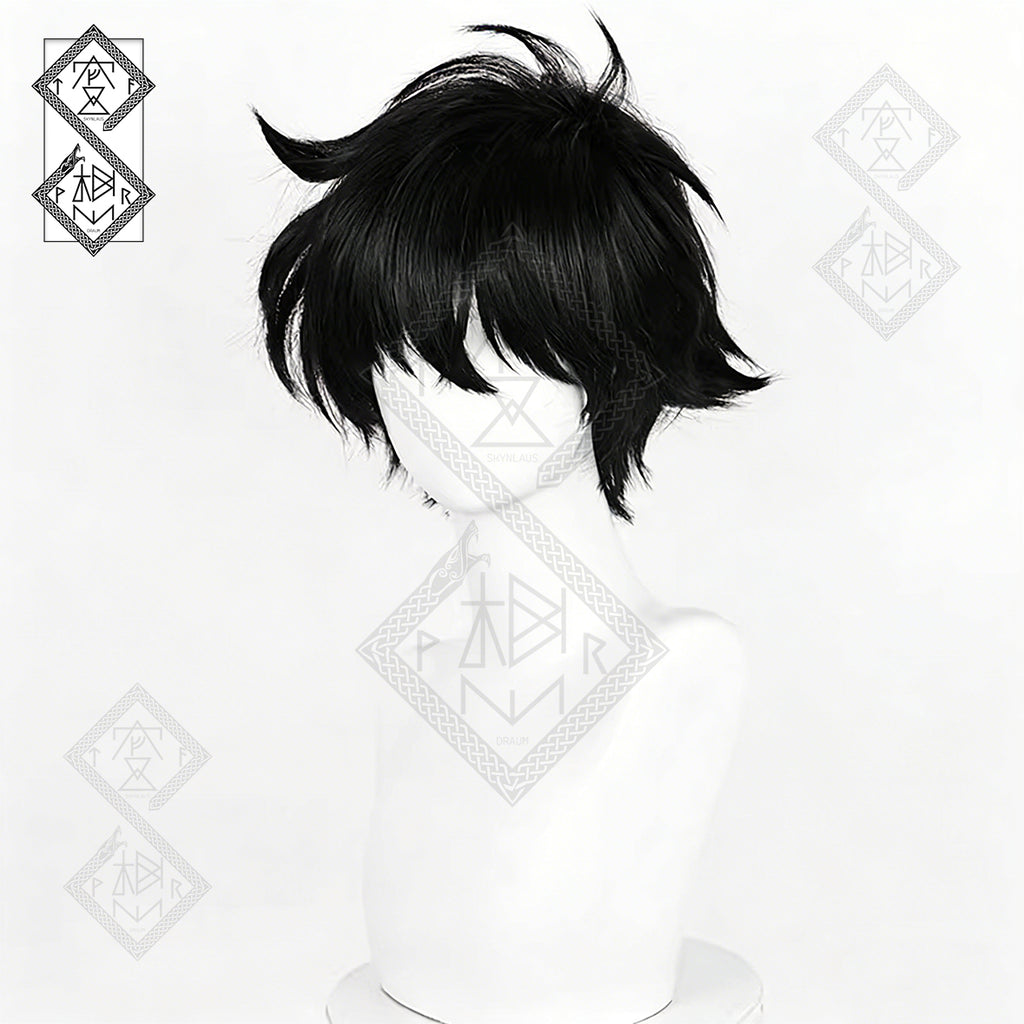 Detective Conan Kaito Kid Cosplay Wig – Side Part Fluffy Top, Kaito Kuroba