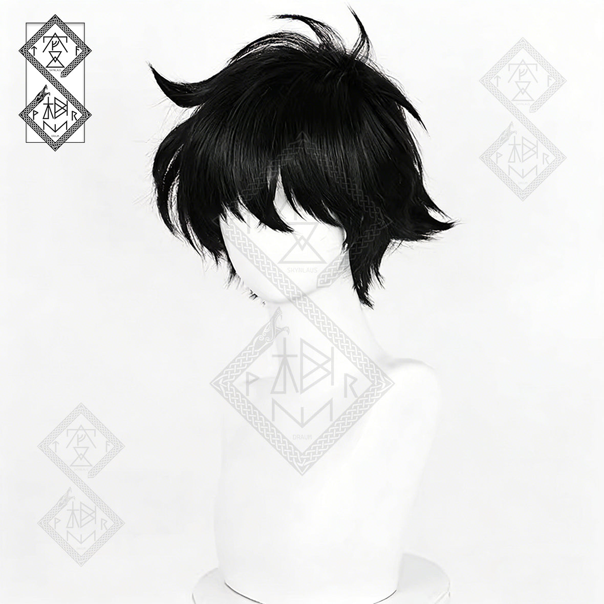 Detective Conan Kaito Kid Cosplay Wig – Side Part Fluffy Top, Kaito Kuroba