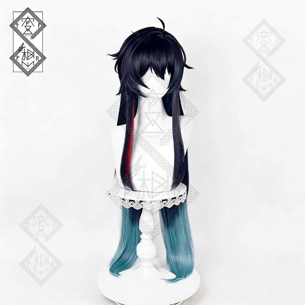 Honkai: Star Rail Dan Heng Imbibitor Lunae Cosplay Wig – T-Gradient Color Synthetic Wig with Realistic Scalp, Heat Resistant Anime Wig