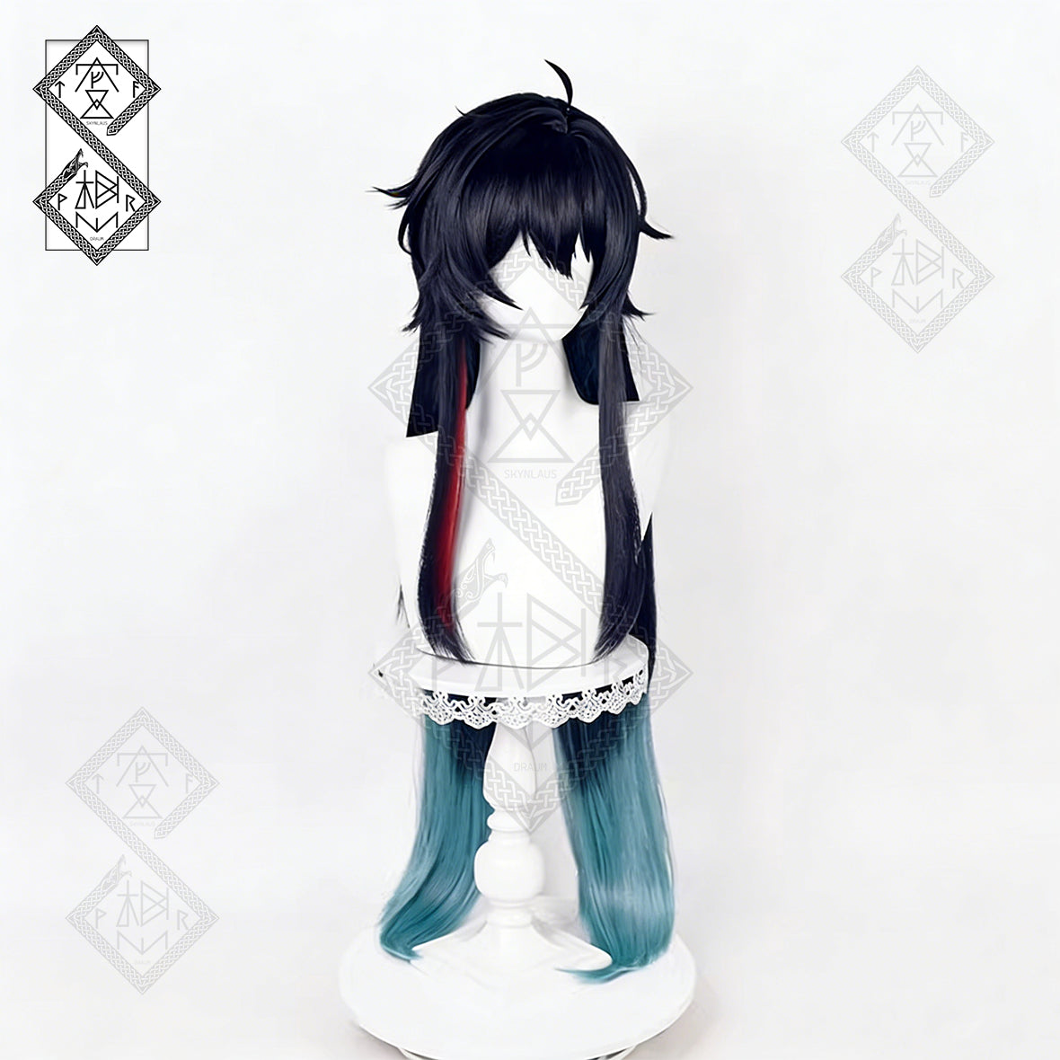 Honkai: Star Rail Dan Heng Imbibitor Lunae Cosplay Wig – T-Gradient Color Synthetic Wig with Realistic Scalp, Heat Resistant Anime Wig
