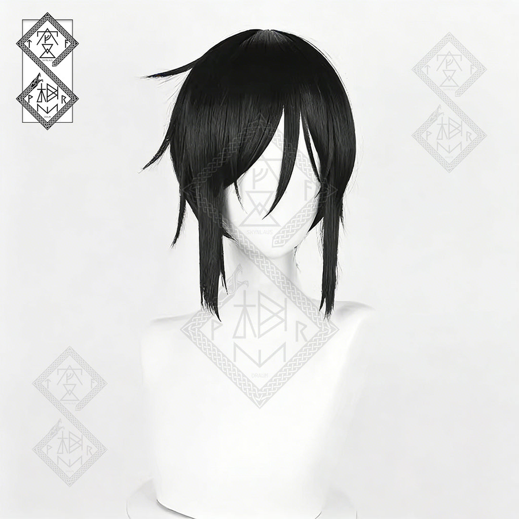 Black Butler Sebastian Michaelis Cosplay Wig – Heat Resistant Black Anime Wig for Cosplay