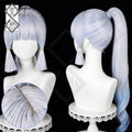 Kamisato Ayaka Cosplay Wig Genshin Impact – Ponytail Base Wig with Hair Clip Heat Resistant Anime Wig(Ponytail Base Wig Ver.2)