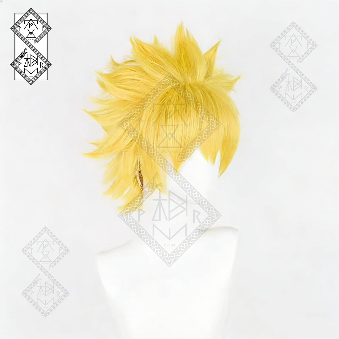 Naruto Uzumaki Cosplay Wig - Spiky Short Hair, Flipped Up Style, Heat Resistant