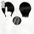Attack on Titan Levi Ackerman Cosplay Wig - Spiked Top, Natural Black-Brown Hair, Heat Resistant(Scalp Top ver.2)