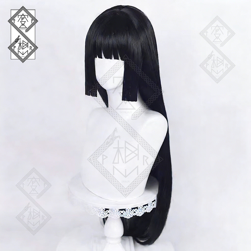 Kakegurui Yumeko Jabami Cosplay Wig - Princess Cut, Dark Anime Style, Heat-Resistant
