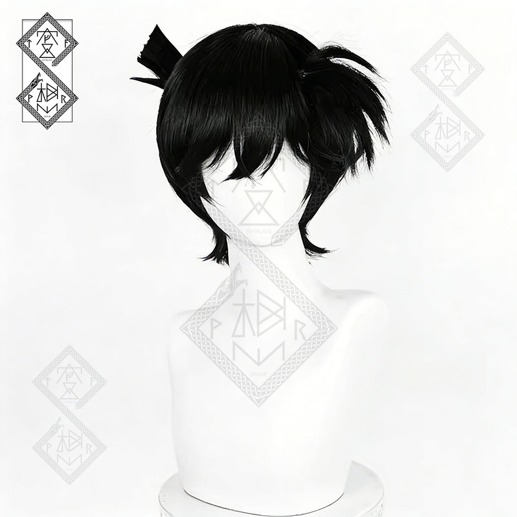 Detective Conan Shinichi Kudo Cosplay Wig - Spiked Top, Short Hair, Heat-Resistant