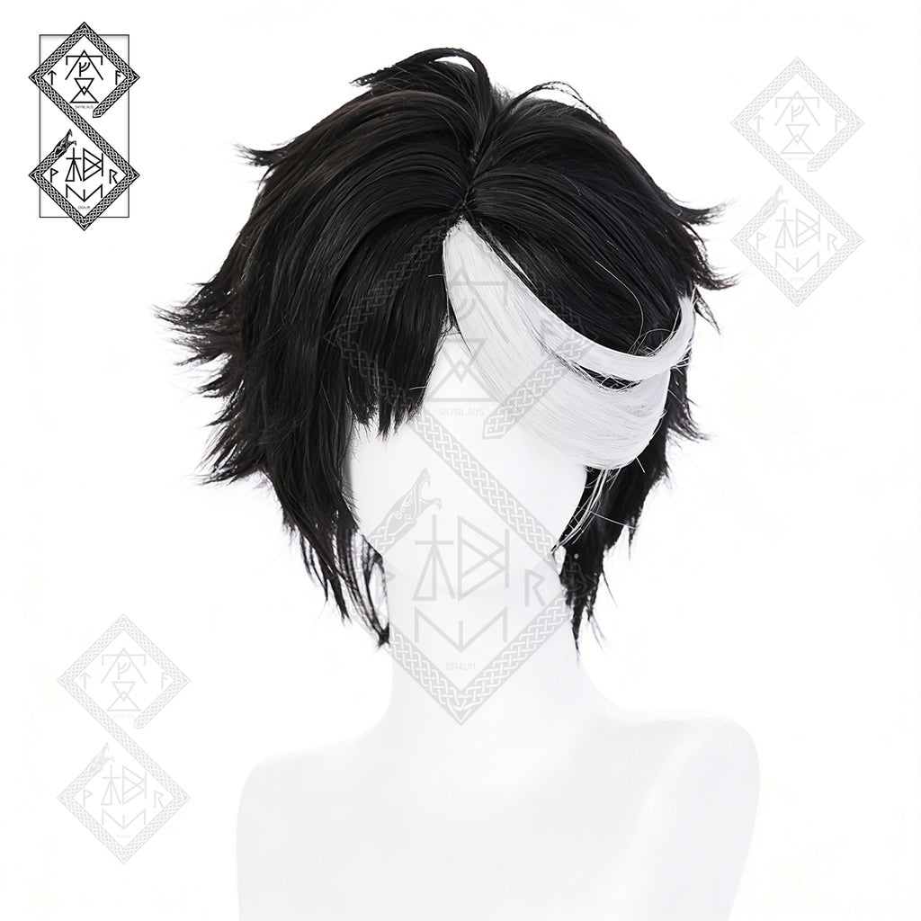 Identity V Seer Noir Cosplay Wig | Highlighted Anime Wig | Heat Resistant Synthetic Hair
