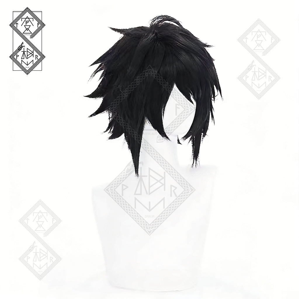 Death Note L Lawliet Cosplay Wig | Messy Black Anime Wig | Heat Resistant Synthetic Hair