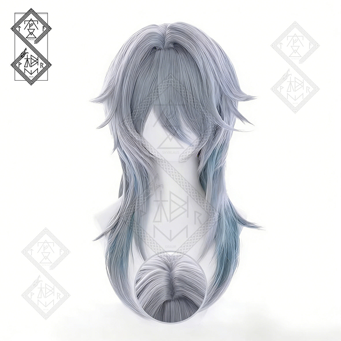Honkai: Star Rail Sunday Wig Cosplay Wig Silver Anime Wig Realistic Natural Hair Costume Wig