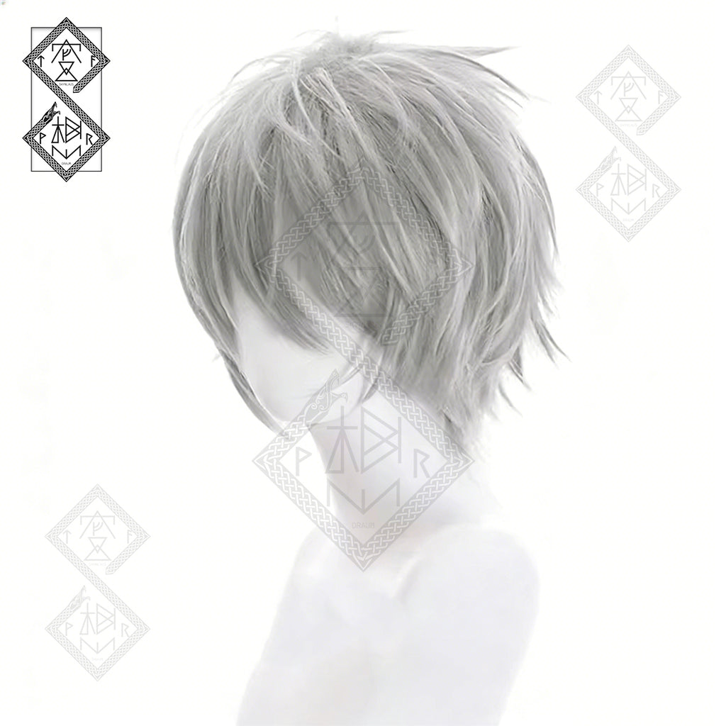 Neon Genesis Evangelion Kaworu Nagisa Wig Cosplay Wig Short Silver Anime Hair Styled Wig