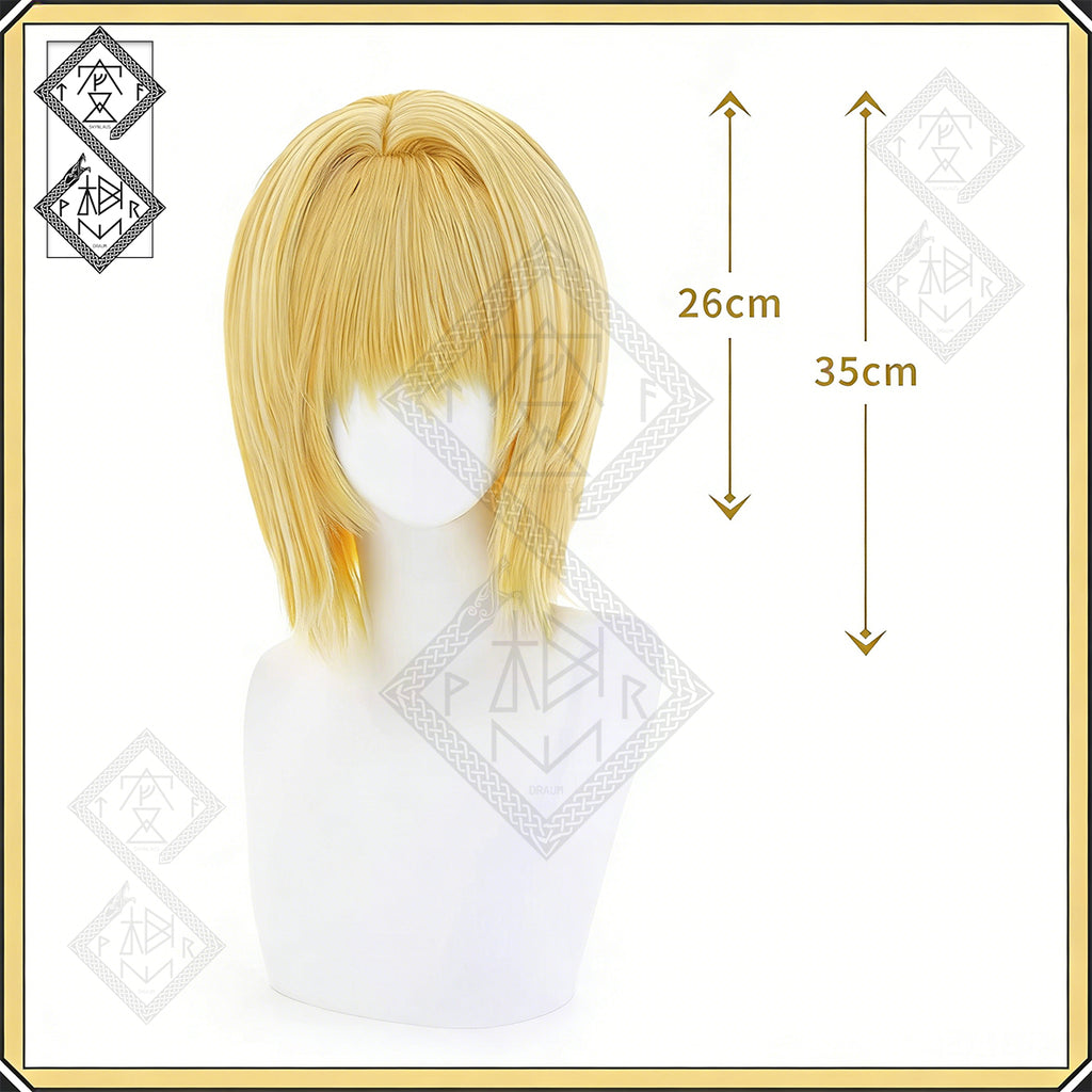 Hunter x Hunter Kurapika Cosplay Wig Anime Wig Heat Resistant Synthetic Hair for Halloween Costume Party