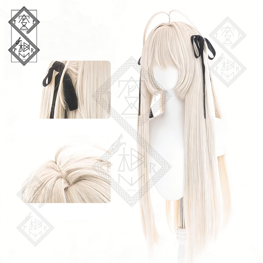 Yosuga no Sora Kasugano Sora Cosplay Wig Twin Tails Pre Styled Anime Wig with Bow Heat Resistant Synthetic Hair(Style 2: Long)