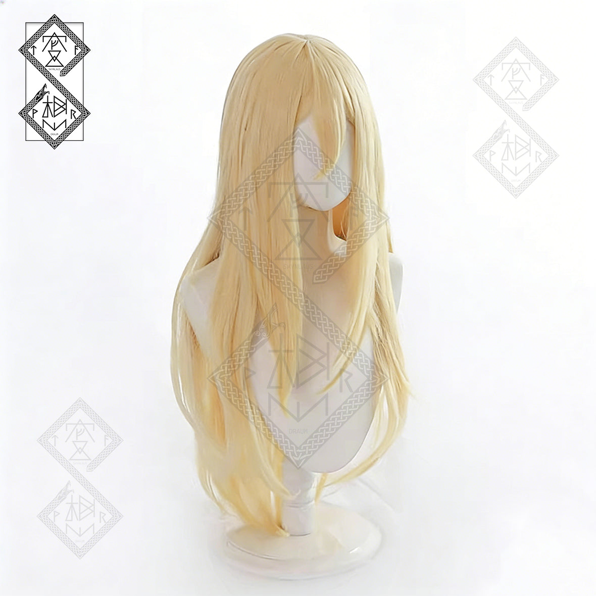 Angels of Death Rachel Gardner Cosplay Wig Long Blonde Anime Wig with Side Bangs Heat Resistant Fiber