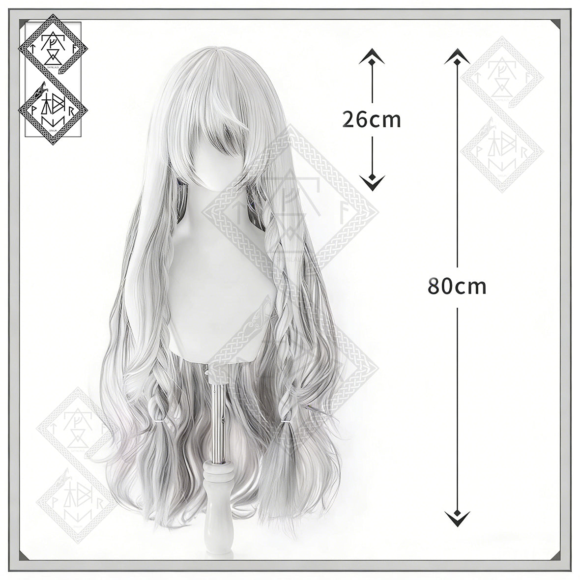 Arknights Pramanix Cosplay Wig Snow Leopard Ears White Long Wig Anime Costume Hair with Fur Ears Set