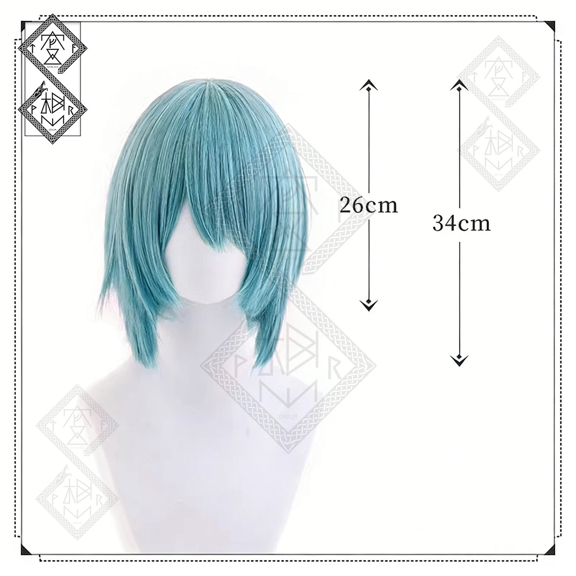 Puella Magi Madoka Magica Sayaka Miki Cosplay Wig Short Blue Anime Wig Heat Resistant Synthetic Hair for Women Halloween Costume