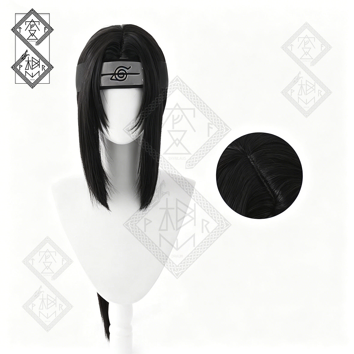 Naruto Itachi Uchiha Cosplay Wig Black Short Anime Wig Heat Resistant Halloween Costume Wig Kuroh Yatogami Style