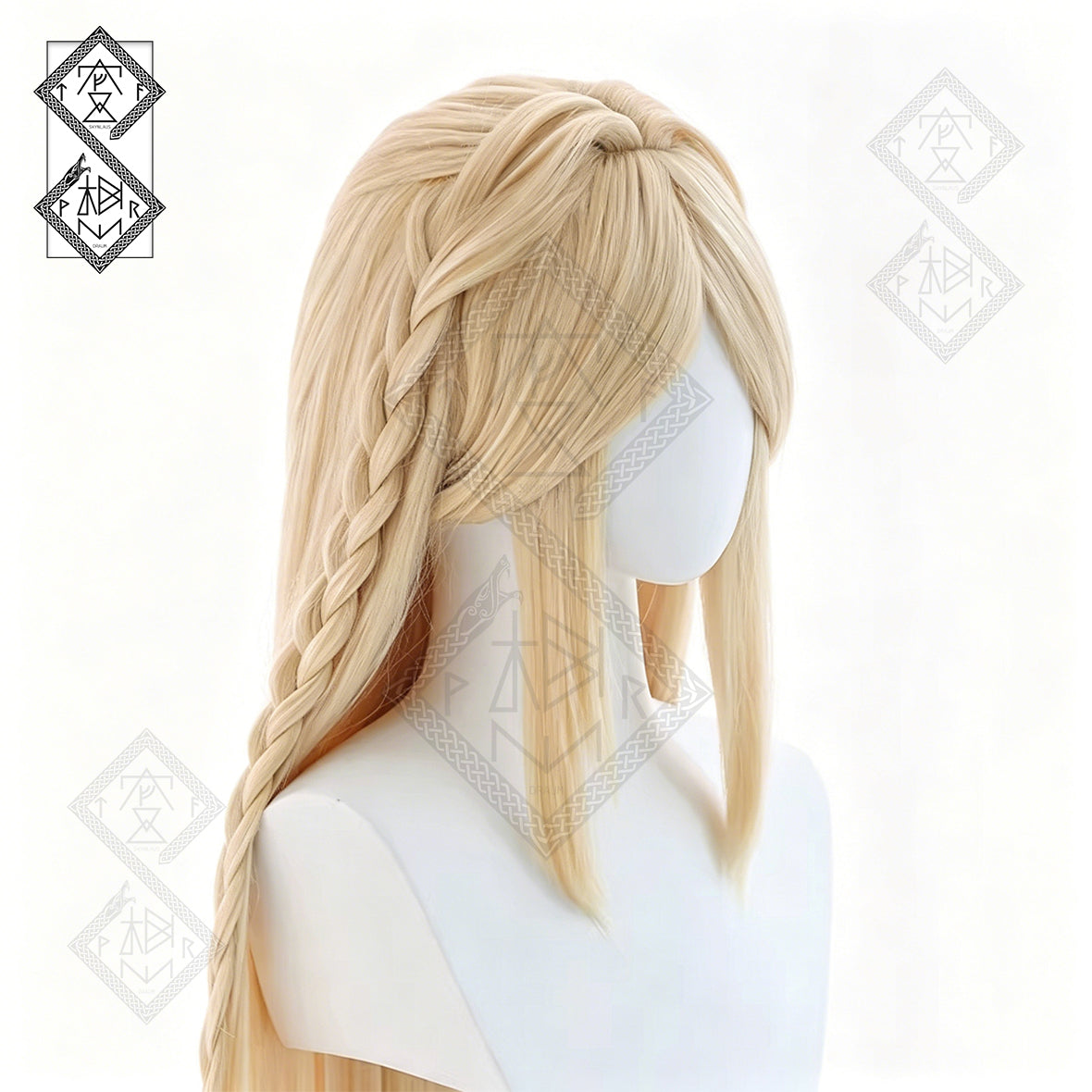 Wuthering Waves Cartethyia Cosplay Wig Pre Styled Crimped Braided Anime Wig Heat Resistant Halloween Costume Wig