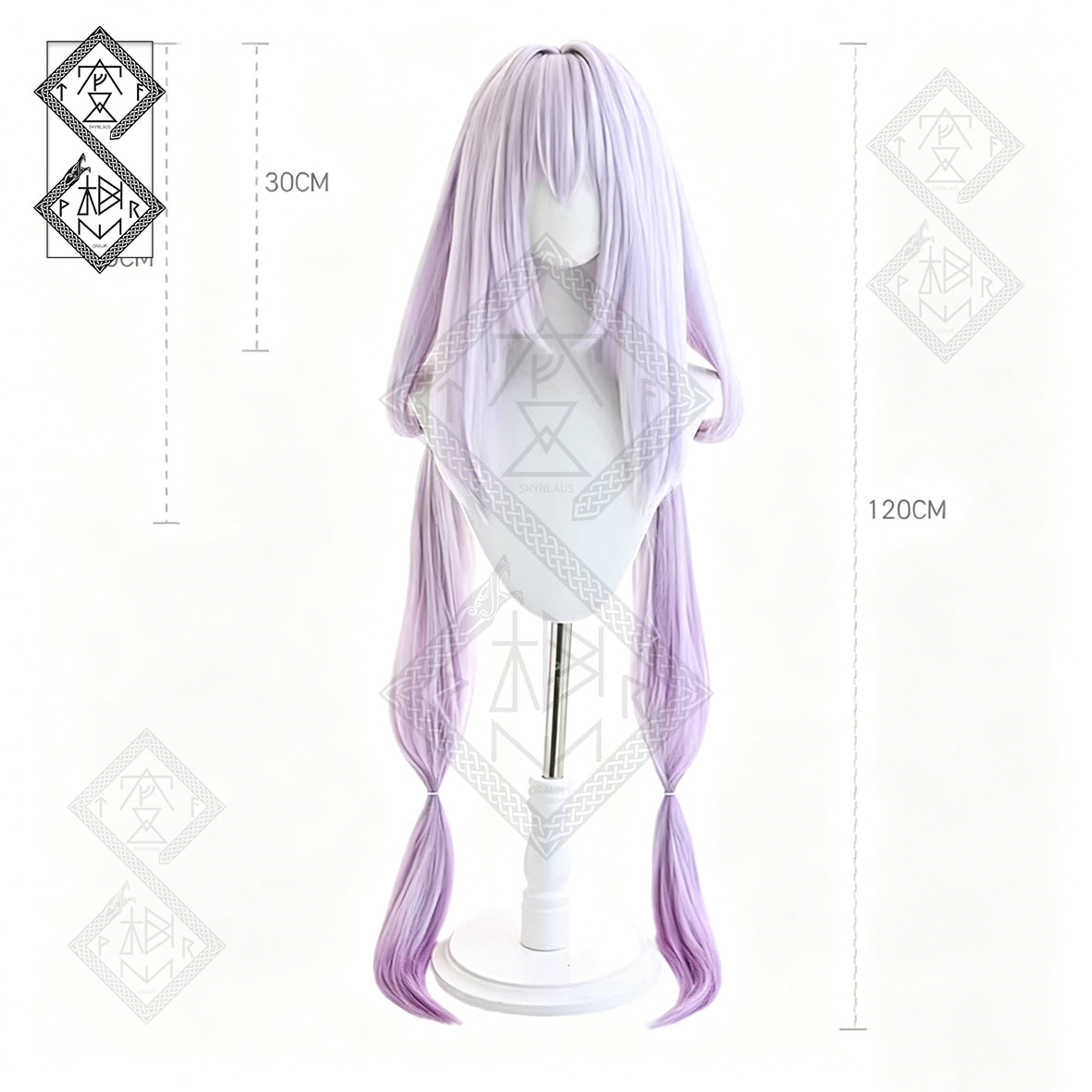 Honkai: Star Rail Castorice Cosplay Wig – Corn Curl Braided Purple Gradient Anime Costume Wig for Women
