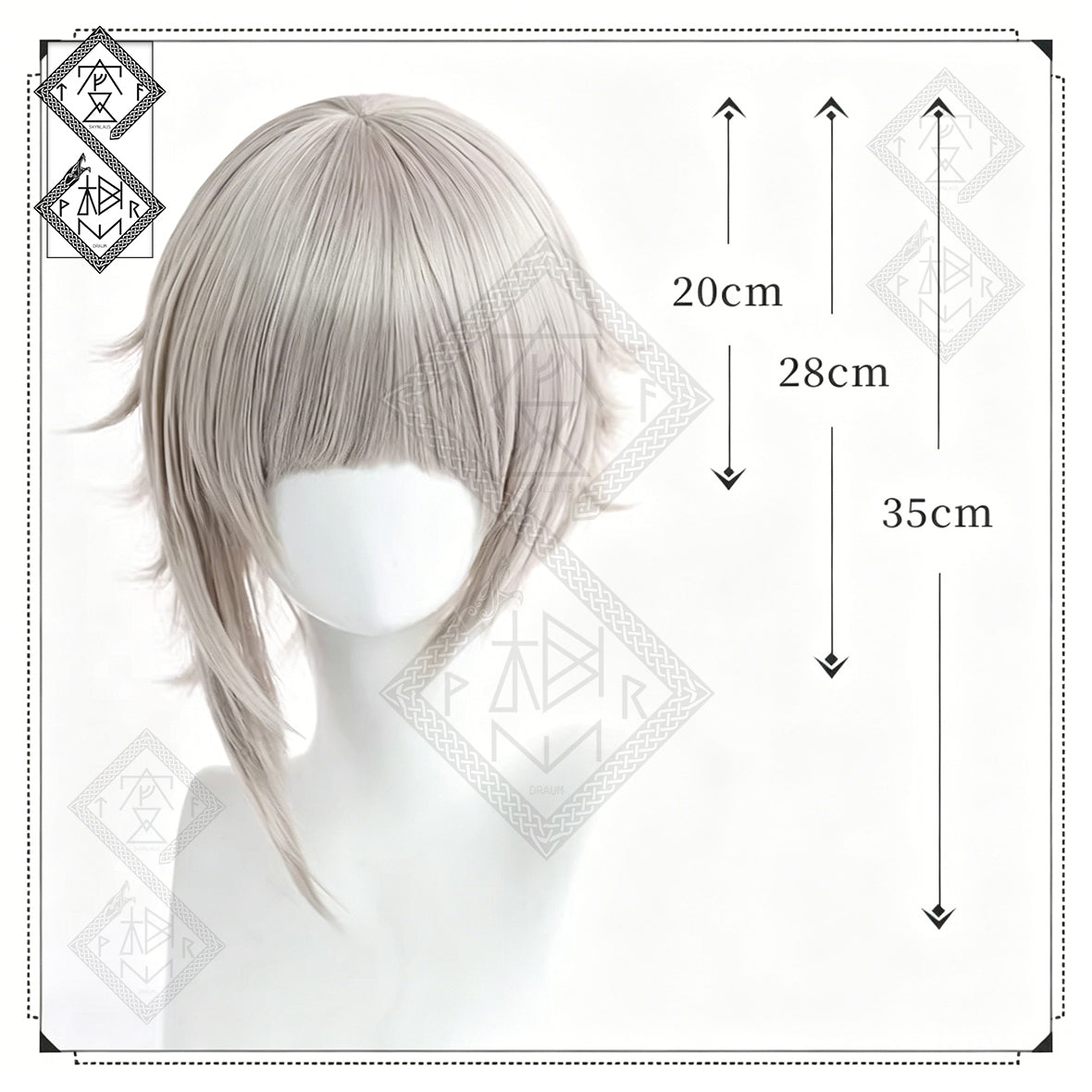 Bungo Stray Dogs Atsushi Nakajima Cosplay Wig White Anime Wig with Black Clip Hair Extension Halloween Costume Wig for Men