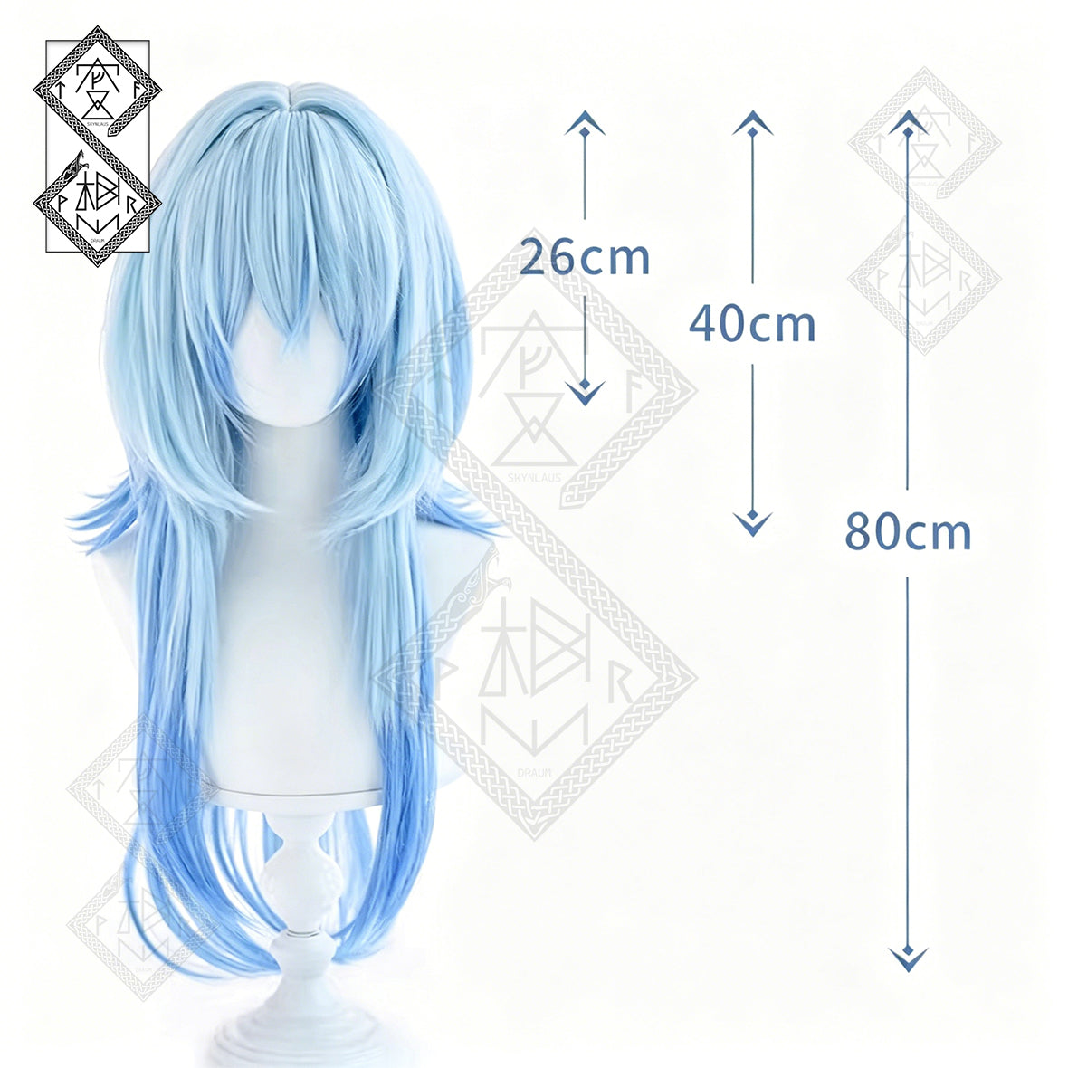 Shorekeeper Cosplay Wig Wuthering Waves Gradient Anime Wig Long Synthetic Hair Heat Resistant