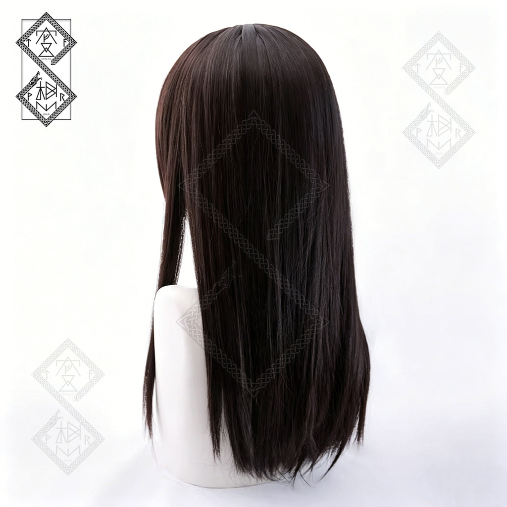 Mei Aihara Cosplay Wig Citrus Anime Long Black Straight Wig Middle Part Heat Resistant Synthetic Hair