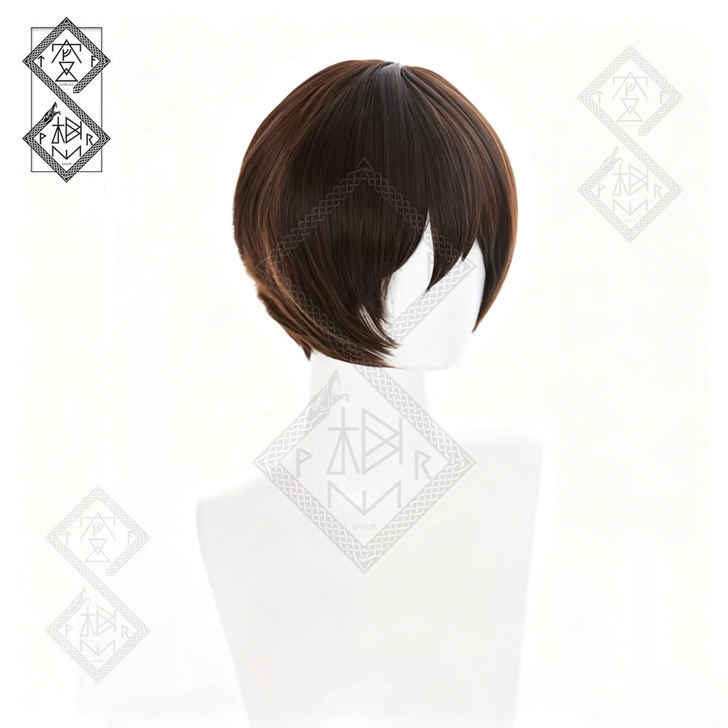Haruhi Fujioka Cosplay Wig Ouran High School Host Club Short Brown Boy Cut Anime Wig Heat Resistant Synthetic Hair