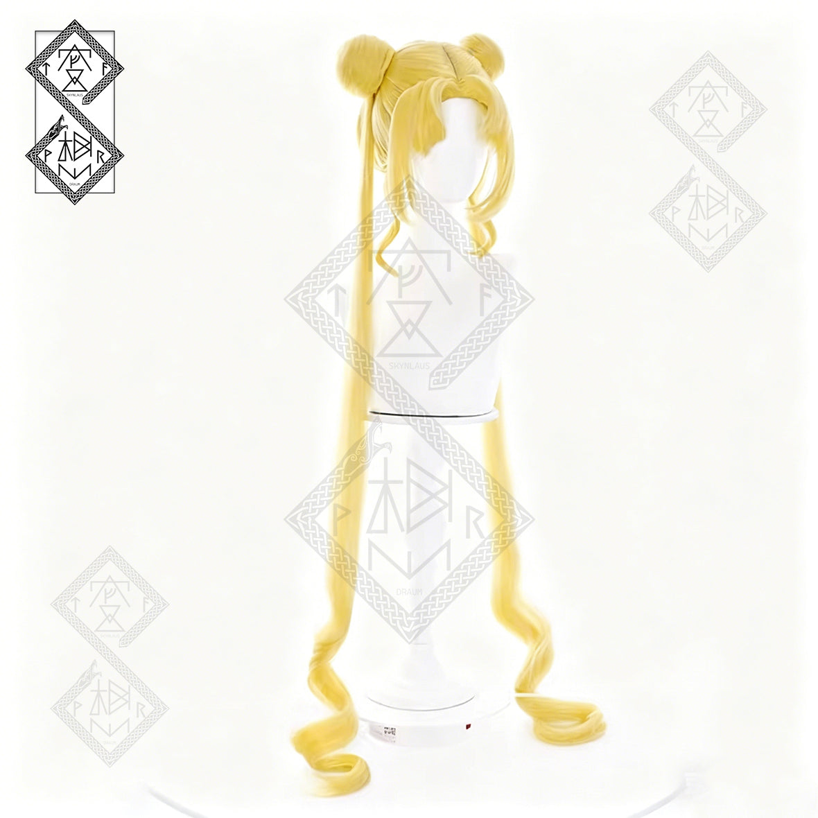 Sailor Moon Usagi Tsukino Cosplay Wig Princess Serenity Blonde Twin Tail Anime Wig Heat Resistant Synthetic Hair