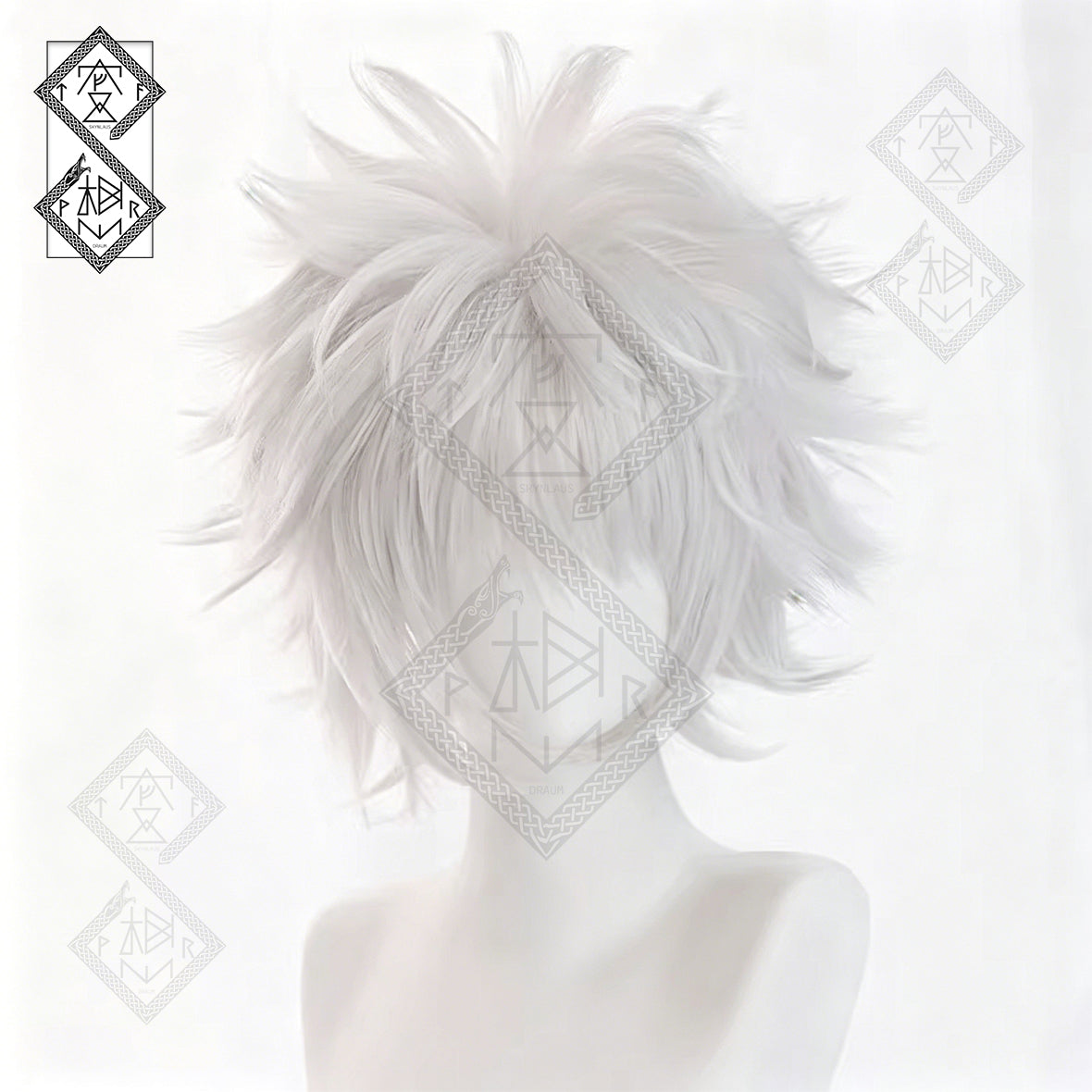 Hunter x Hunter Killua Zoldyck Cosplay Wig Silver Spiky Anime Wig Pre-Styled Heat Resistant Synthetic Hair