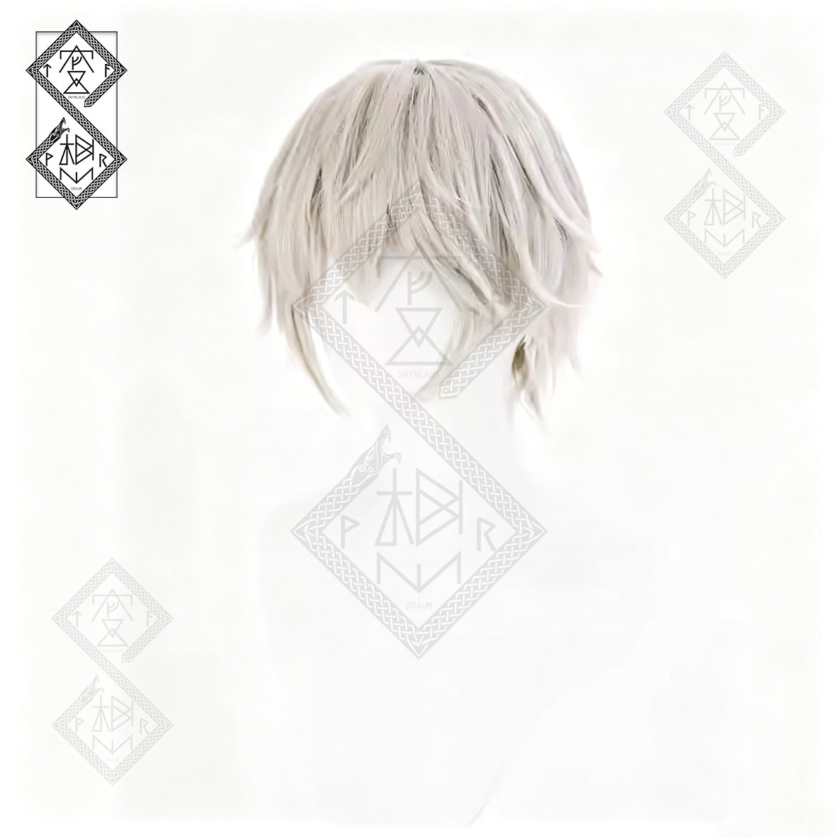 Tokyo Ghoul Ken Kaneki Cosplay Wig White Anime Wig Heat Resistant Synthetic Hair Pre-Styled Layered Bangs Costume Wig