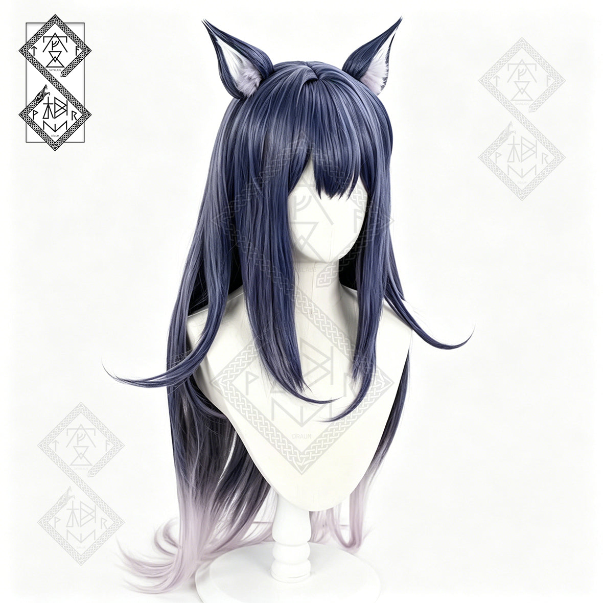 Arknights Silence Texas Cosplay Wig | Long Silver Gradient Hair Heat Resistant Synthetic Wig for Halloween Costume Anime Cosplay(Only the wig)