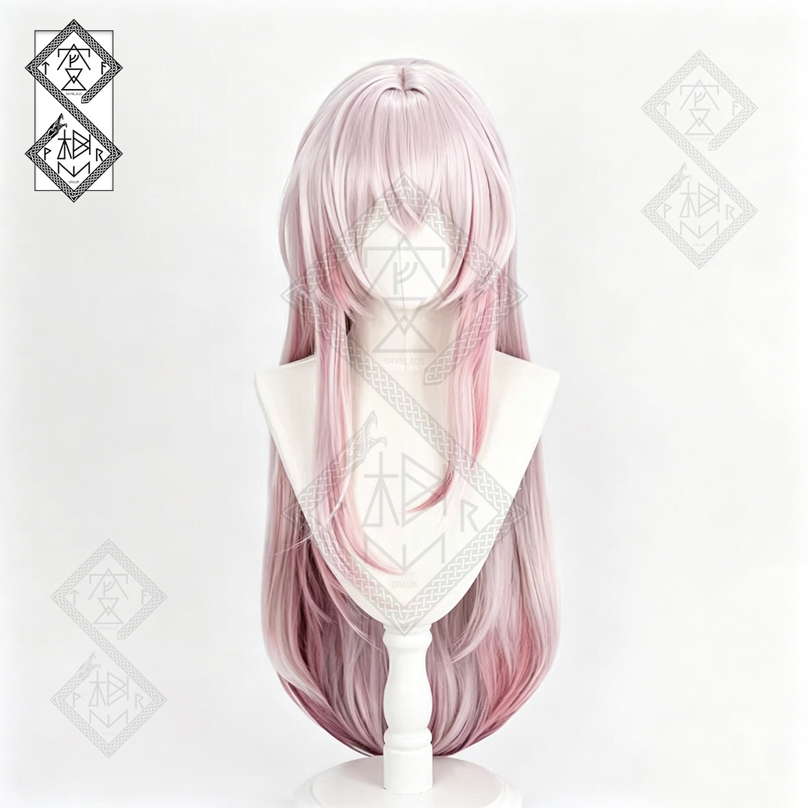 Arknights Theresa Cosplay Wig Gradient Color Anime Wig Heat Resistant Synthetic Hair for Halloween Costume Party