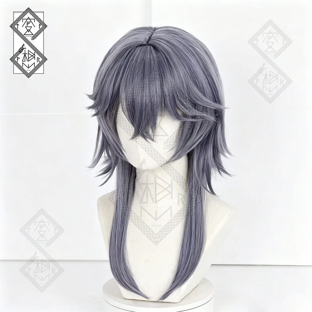 Arknights Logos Cosplay Wig – Lord of Fiends Character Synthetic Hair Wig Heat Resistant Anime Costume Wig