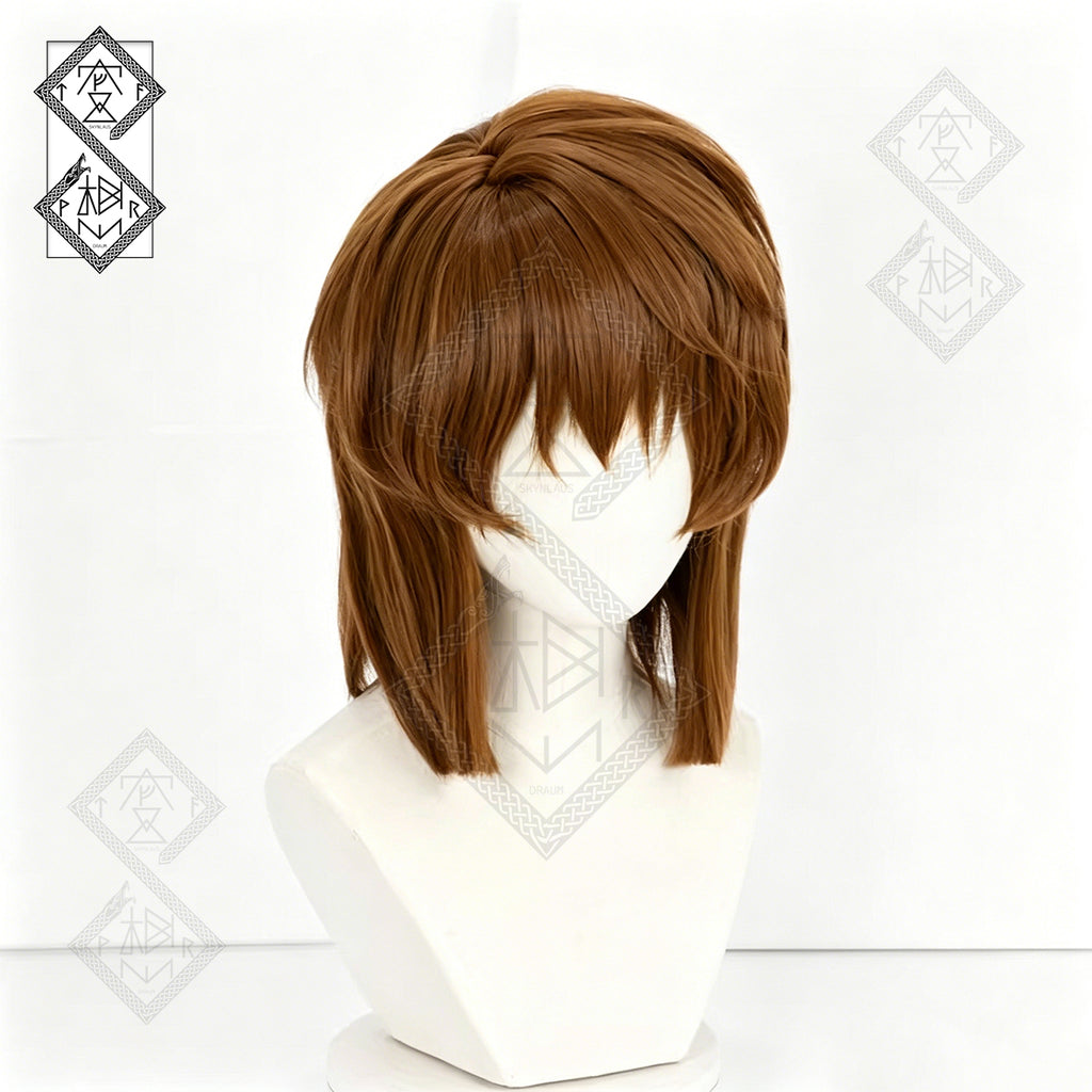 Haibara Ai Cosplay Wig – Shiho Miyano Short Brown Bob Anime Wig for Detective Conan Cosplay Costume Heat Resistant Synthetic Hair