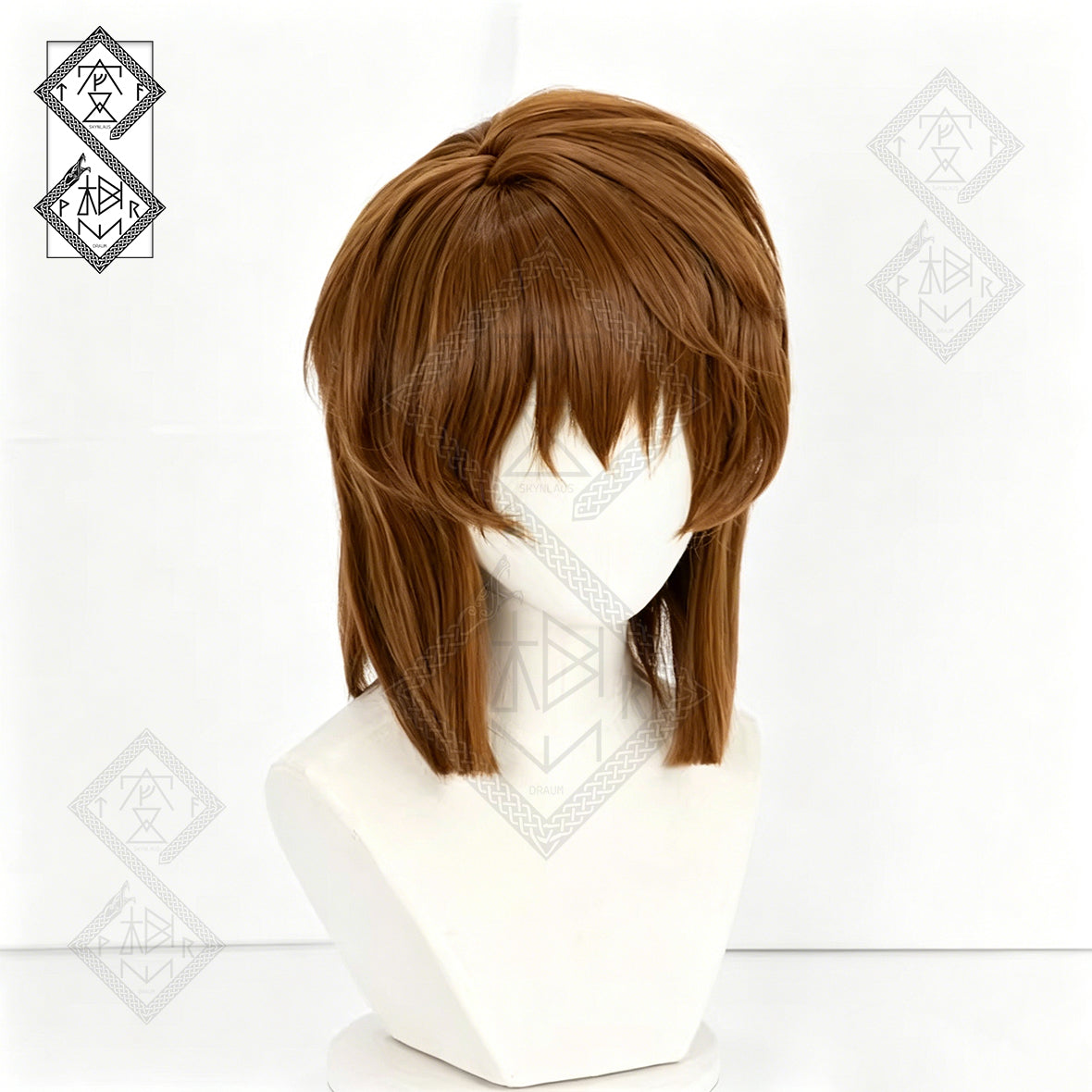 Haibara Ai Cosplay Wig – Shiho Miyano Short Brown Bob Anime Wig for Detective Conan Cosplay Costume Heat Resistant Synthetic Hair