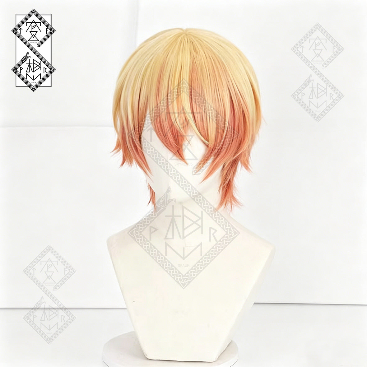 Tenma Tsukasa Cosplay Wig – Project Sekai Colorful Stage Synthetic Orange Wig for Halloween Anime Costume
